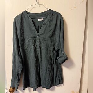 Carve Design Women's Green Button-Up Top